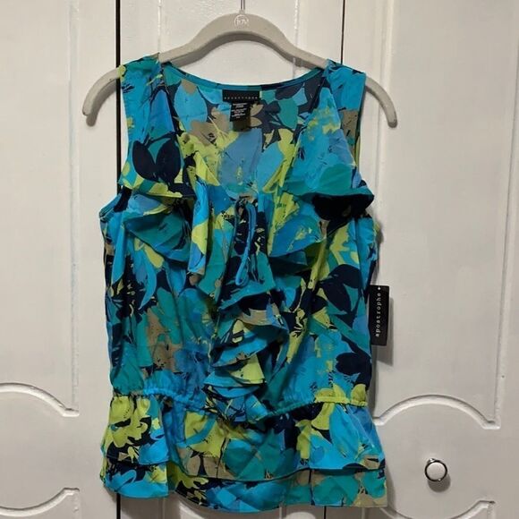 Apostrophe Tops - NWT Apostrophe Print Top Blouse Sleeveless size S